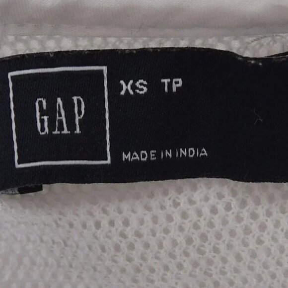 Gap Mini Dress Eyelet Scallop Lace Trip Short Sleeve White Cotton Size XS - Picture 9 of 12